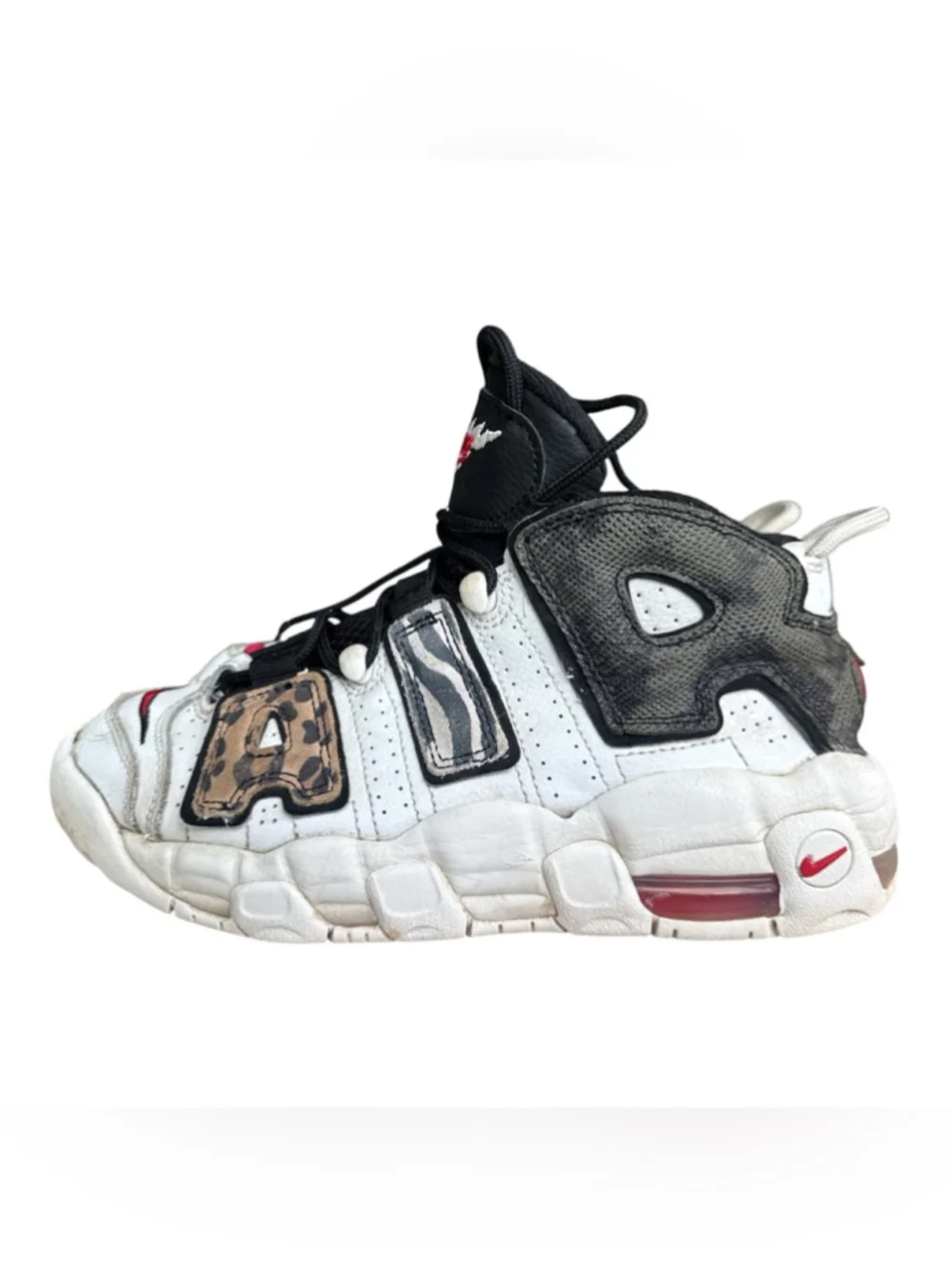 Nike Air More Uptempo GS Tunnel Walk Animal Print Sneakers Youth 6Y DZ4843-100